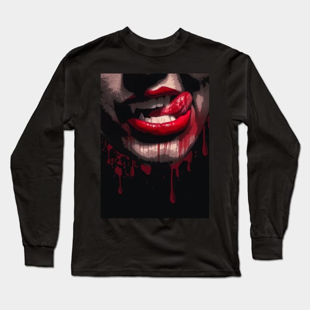 Vampire Long Sleeve T-Shirt by Marischa Becker